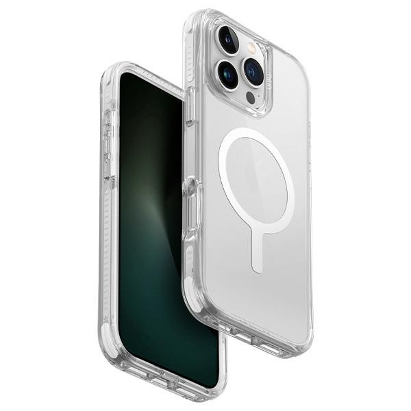 Uniq Combat iPhone 16 Pro 6.3" Magnetinis įkrovimo dėklas baltas/švytintis baltas