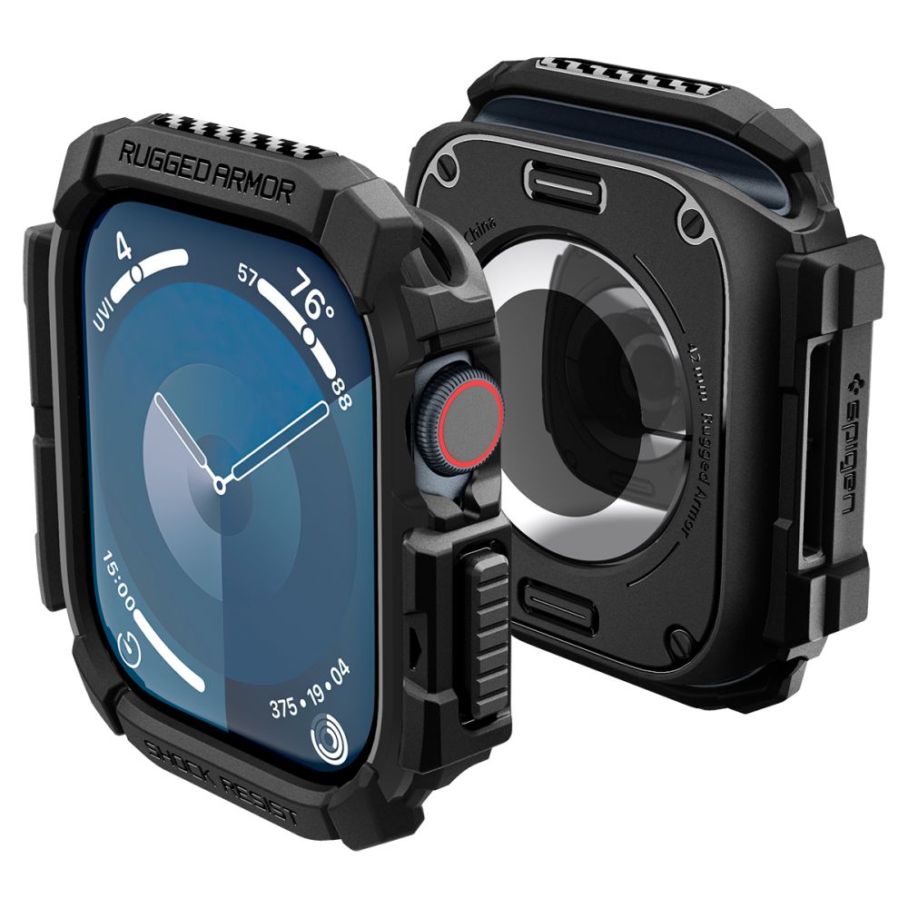 Spigen Rugged Armor dėklas Apple Watch 10 (42mm) - juodas