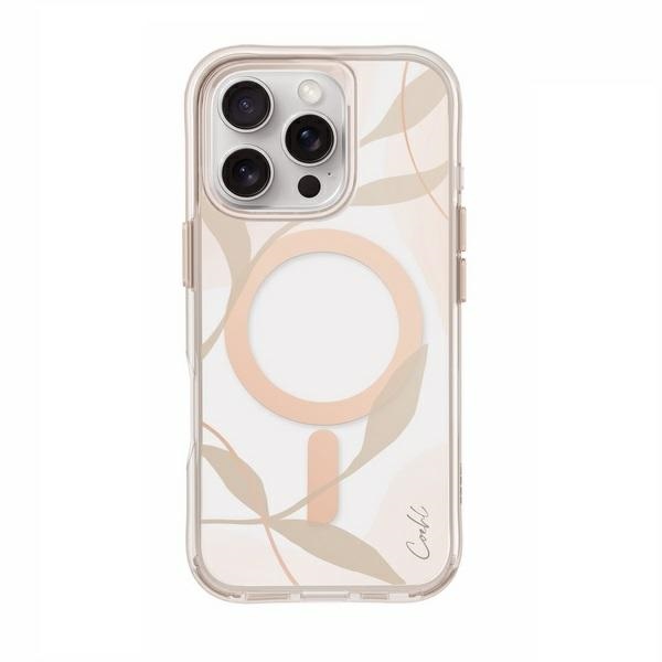 Uniq Coehl Verdure Magnetinis įkrovimo dėklas iPhone 16 Pro telefonui - skaidrus