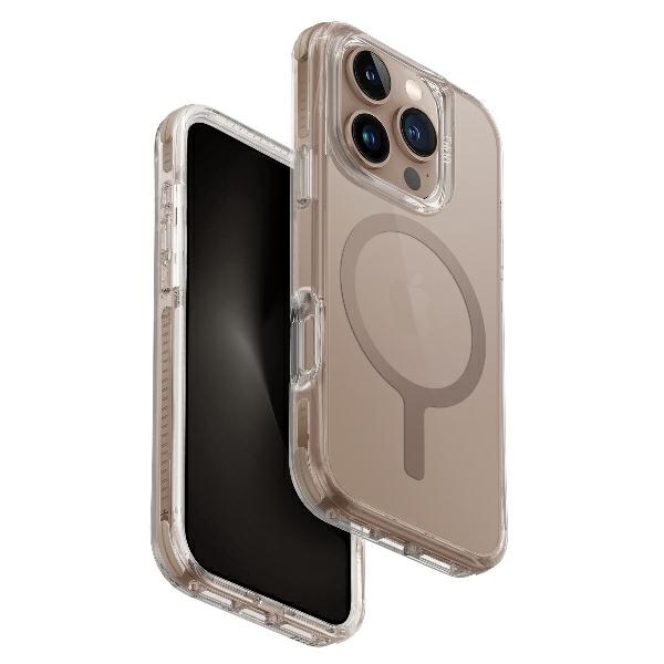 Uniq Combat Magclick įkrovimo dėklas iPhone 16 Pro Max telefonui - auksinis