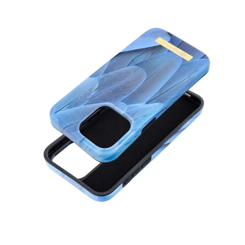 FORCELL F-PROTECT Mirage dėklas telefonui suderinamas su MagSafe IPHONE 15 Pro Max mėlynas paukštis