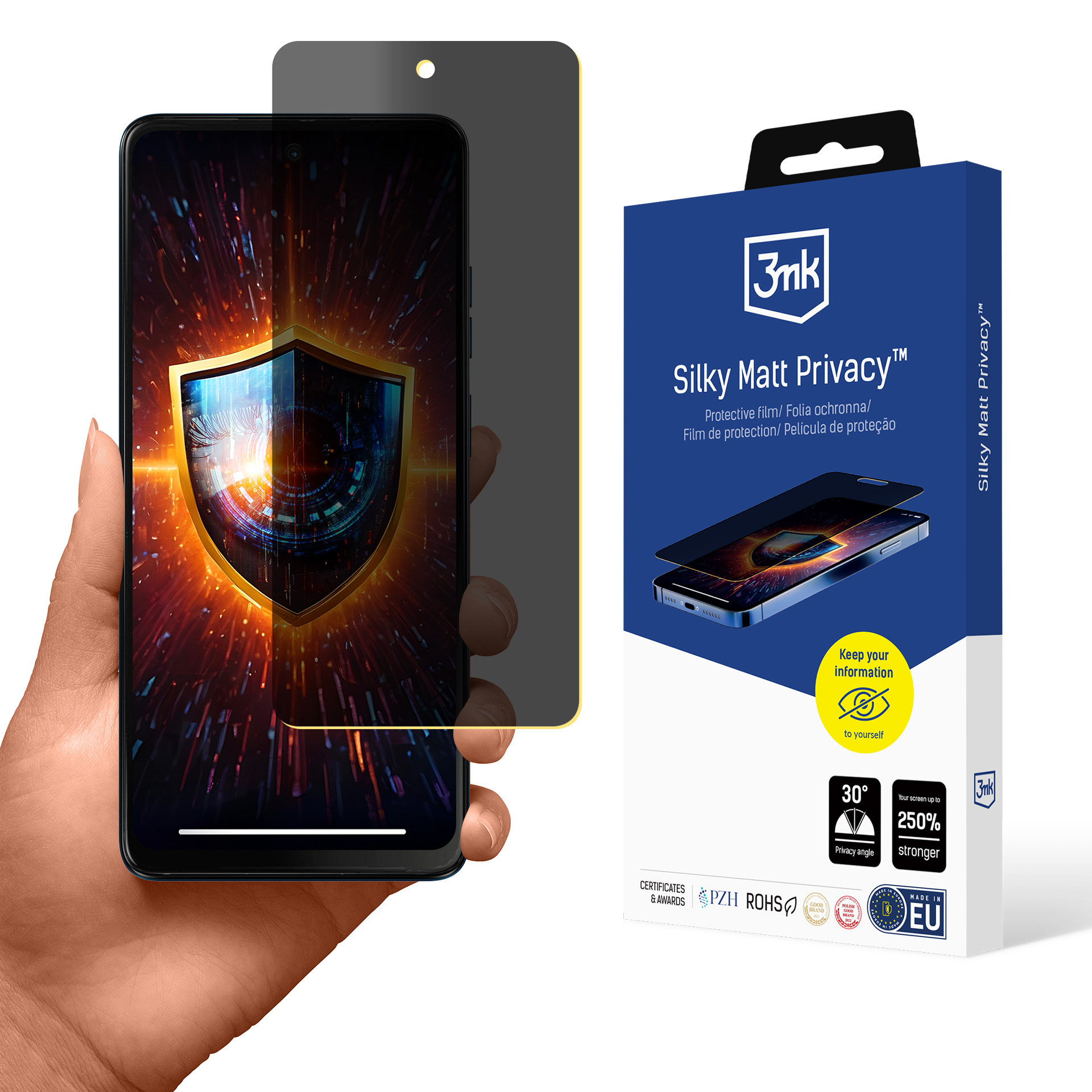 3mk Silky Matinis Privatumo Apsauginis stikliukas for Motorola Moto G04