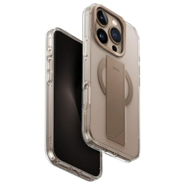 Uniq Heldro Max Magclick įkrovimo dėklas iPhone 16 Pro - auksinis