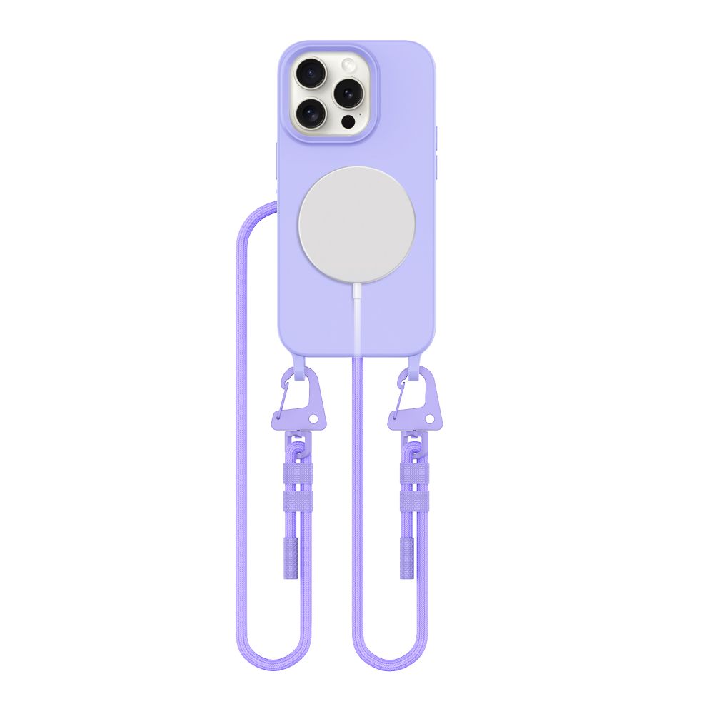 Tech-Protect MagNecklace Magnetinis dėklas telefonui iPhone 15 Pro - levandų