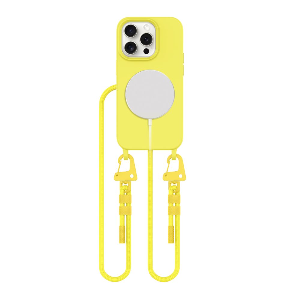 Tech-Protect MagNecklace Magnetinis dėklas telefonui iPhone 15 Pro - geltonas