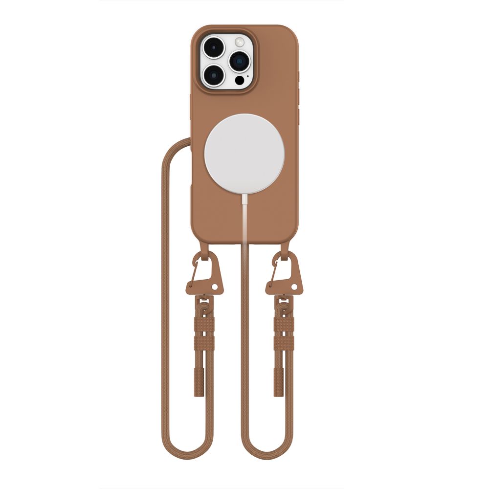 Tech-Protect MagNecklace Magnetinis iPhone 16 Pro dėklas - rudas