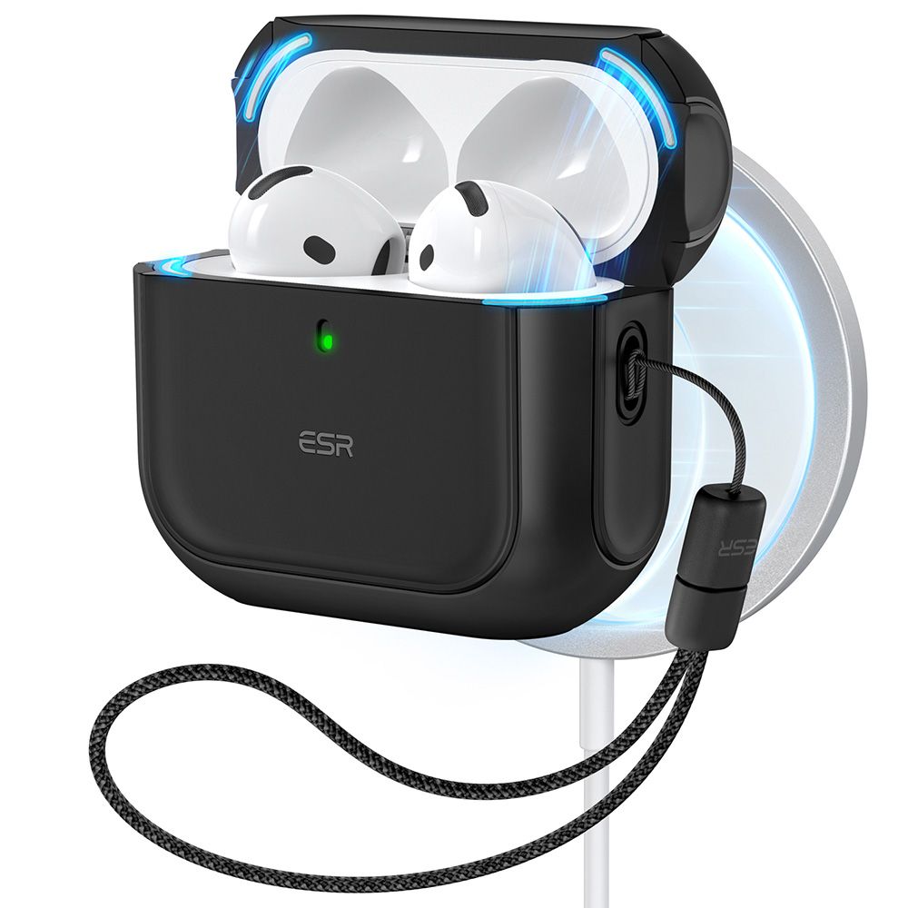 AirPods 4 Orbit hibridinis dėklas (juodas)