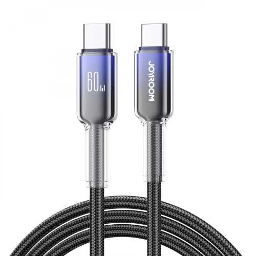 USB laidas Joyroom S-A42 juodas Type-C / Type-C 120cm (iki 60W)