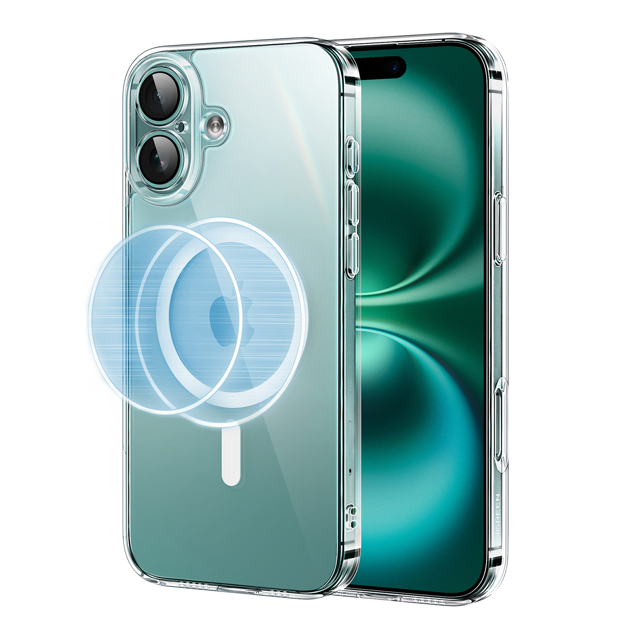 Užalias Classy Clear Magnetic Dėklas with MagSafe iPhone 16 Plus - Clear