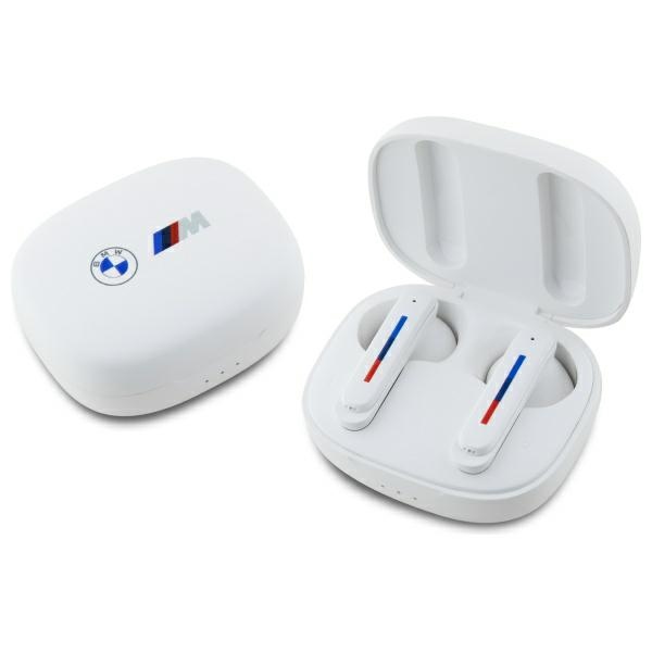 Наушники BMW Bluetooth BMBEMIATP20LOH TWS + зарядная станция белые Printed Logos