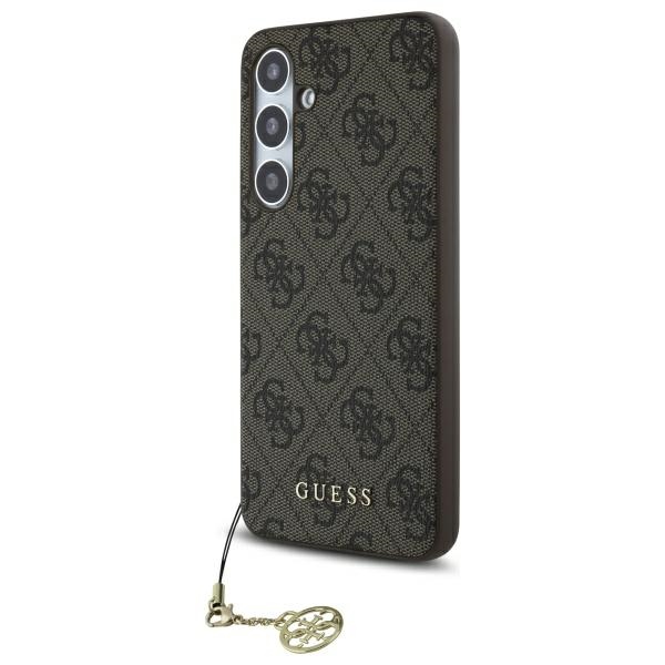 Guess GUHCS24FEGF4GBR S24 FE S721 rudas/rudas kietas dėklas 4G Pakabukų Kolekcija