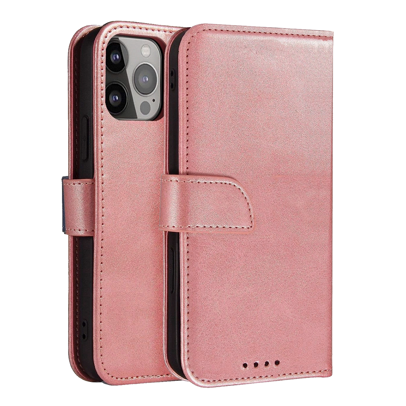 Magnetinis dėklas su atvartu Samsung Galaxy S25 - rožinis