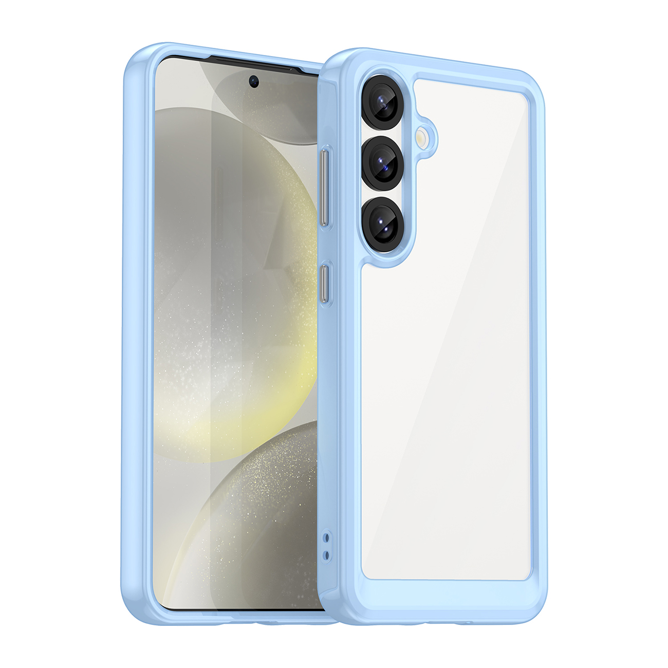 Kosminis dėklas su gelio rėmu Samsung Galaxy S25 - mėlynas