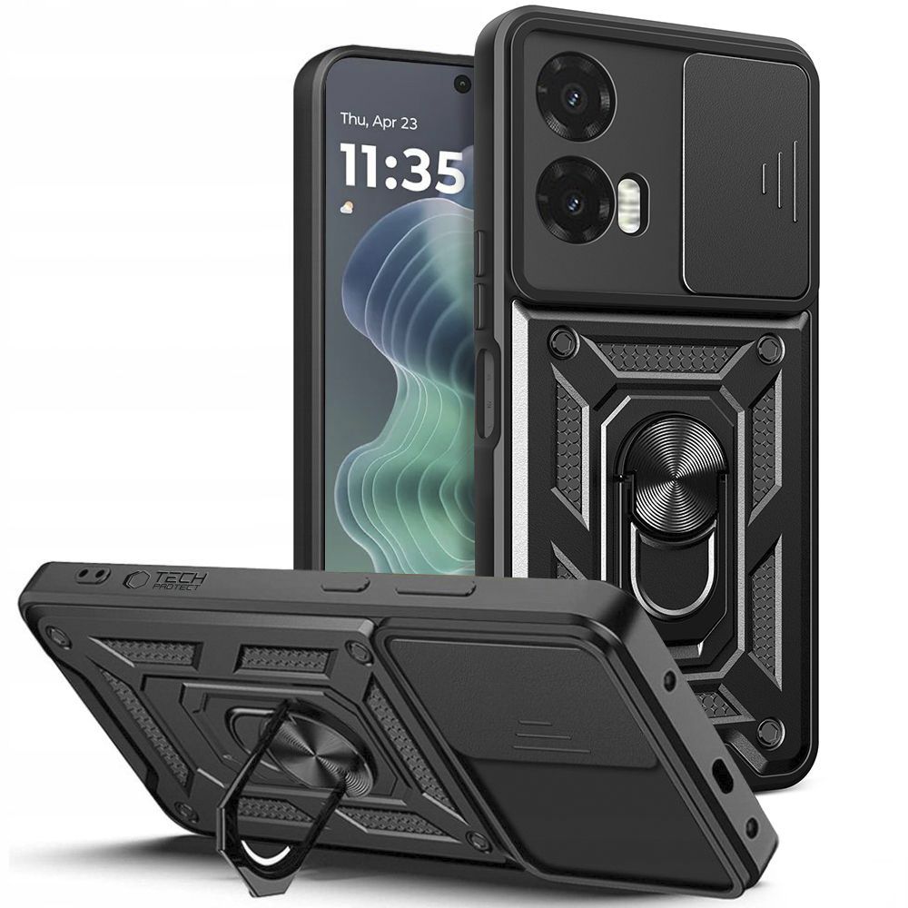 Tech-Protect CamShield Pro dėklas Motorola Moto G35 5G - juodas