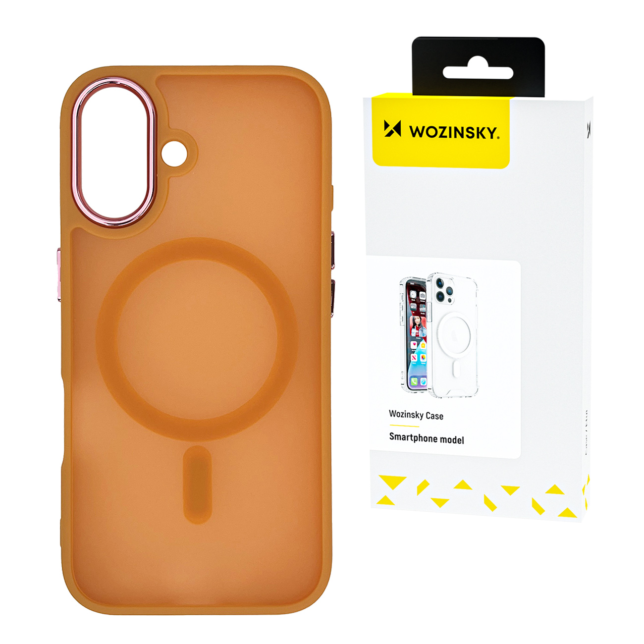 Wozinsky Mados dėklas Magnetinis Samsung Galaxy S25 - Oranžinis