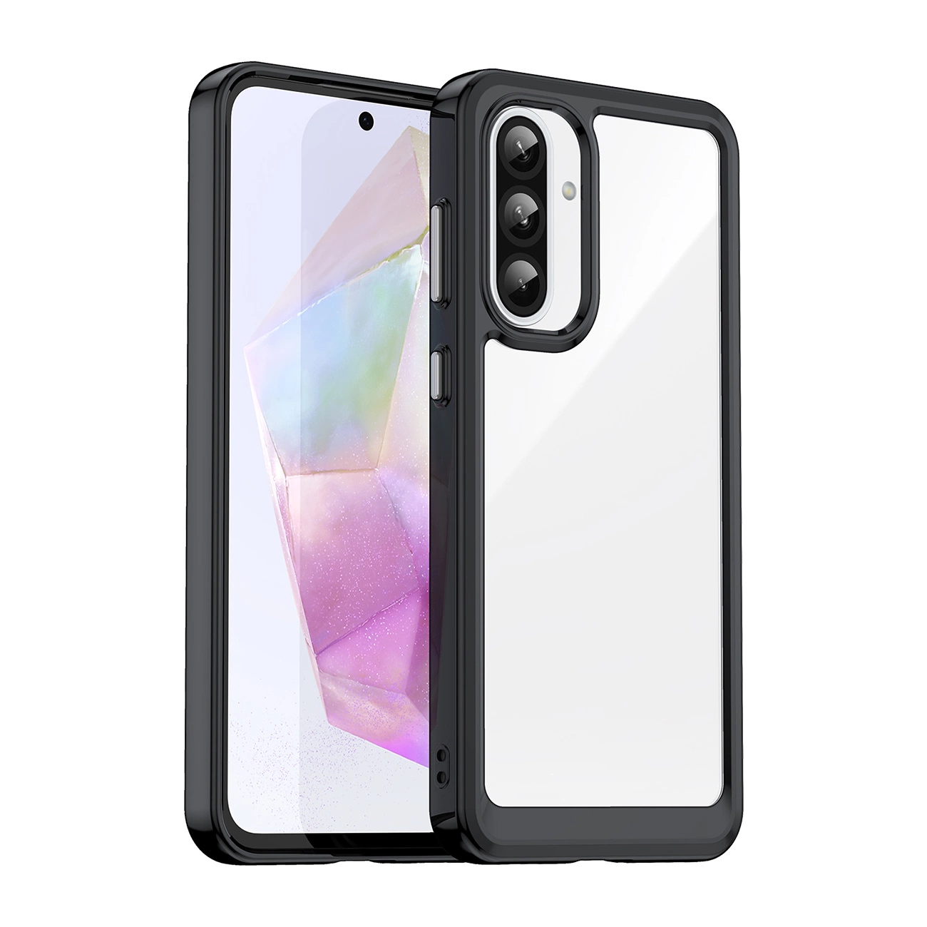 Outer Space dėklas telefonui Samsung Galaxy A56 dėklas su lanksčiu rėmeliu - juodas