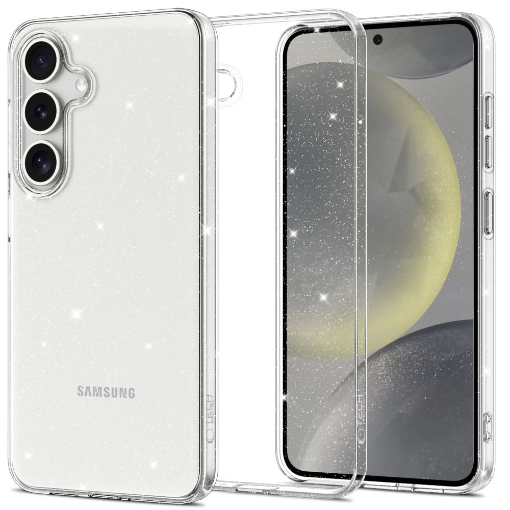 Tech-Protect FlexAir Dėklas telefonui Samsung Galaxy S25 - Skaidrus-blizgus
