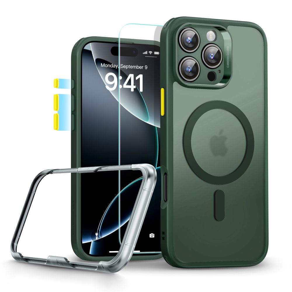 ESR Klasikinis Pro rinkinys Halolock Magnetinis dėklas telefonui iPhone 16 Pro Max (m) - žalias (m)