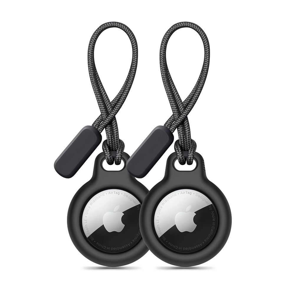 Tech-Protect Rough 2-vnt rinkinys dėklas Apple AirTag - juodas
