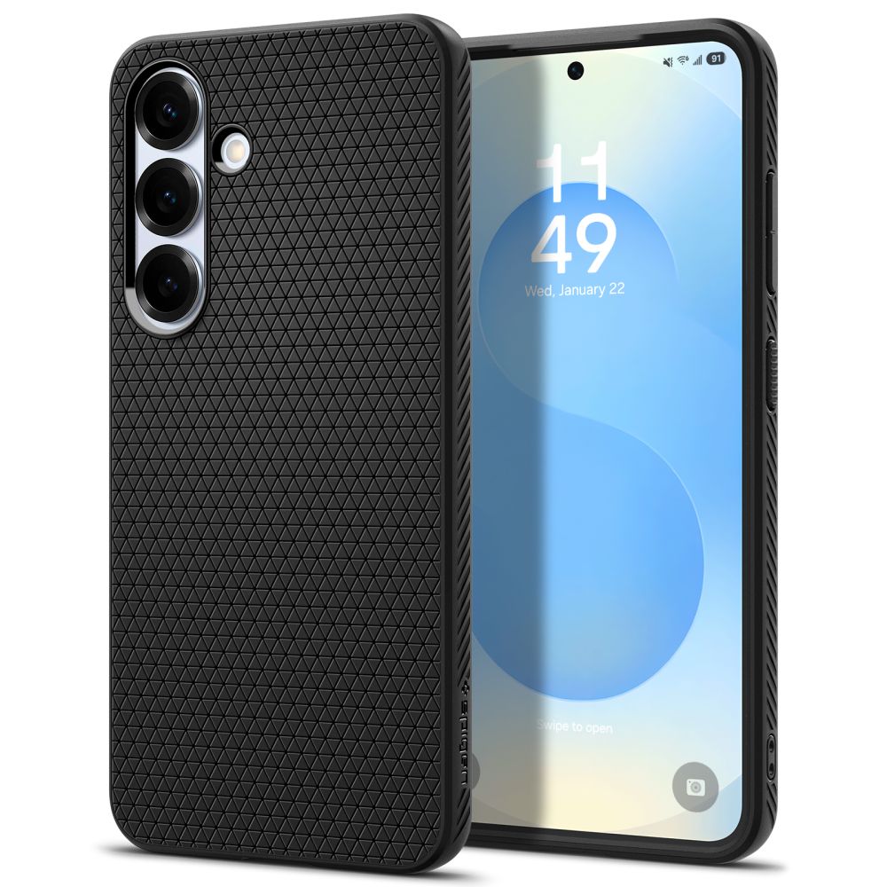 Spigen Liquid Air Dėklas telefonui Samsung Galaxy S25 - matinė juoda