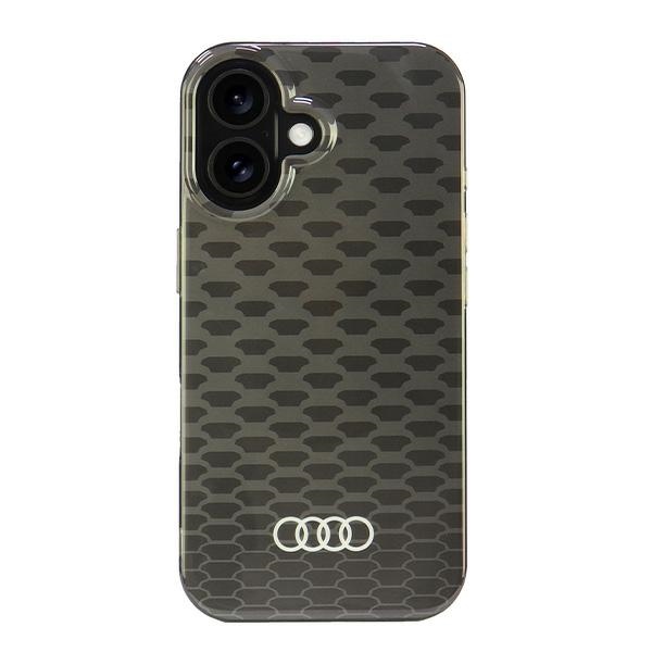 Audi IML Siuvinėjimo raštas Magnetinis iPhone 16 6.1" juodas/juodas kietas dėklas AU-IMLMIP16-Q5/D3-BK