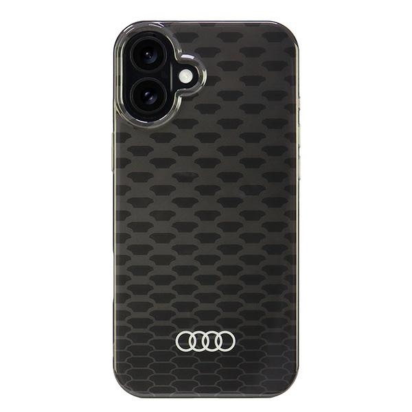 Audi IML Siuvinėjimo raštas Magnetinis iPhone 16 Plus 6.7" juodas/juodas kietas dėklas AU-IMLMIP16M-Q5/D3-BK