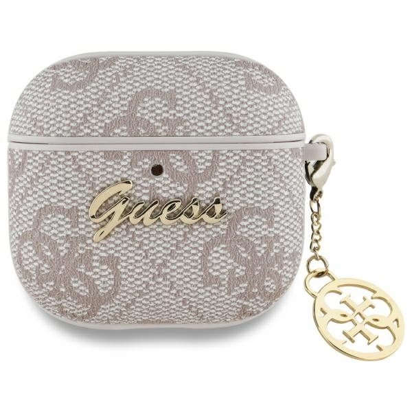 Guess GUA4G4GSMP AirPods 4 dėklas rožinis 4G Charm kolekcija