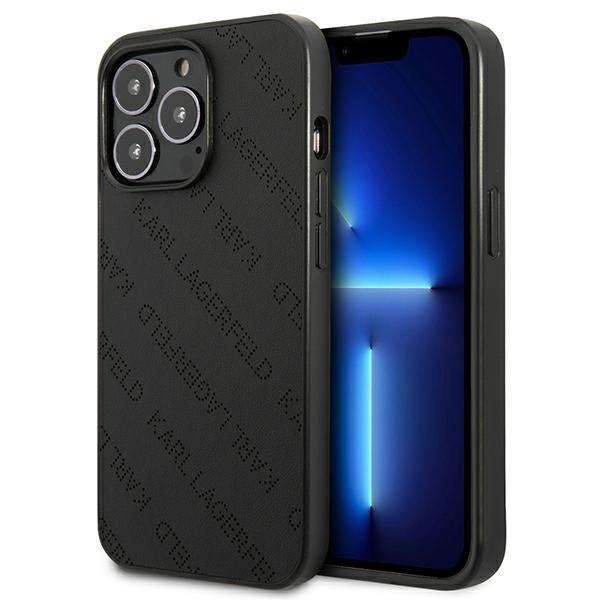 Karl Lagerfeld Perforuotas dėklas telefonui iPhone 13 Pro Max 6.7" - juodas