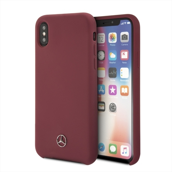 Mercedes Silicone Line dėklas telefonui iPhone X/XS - raudonas