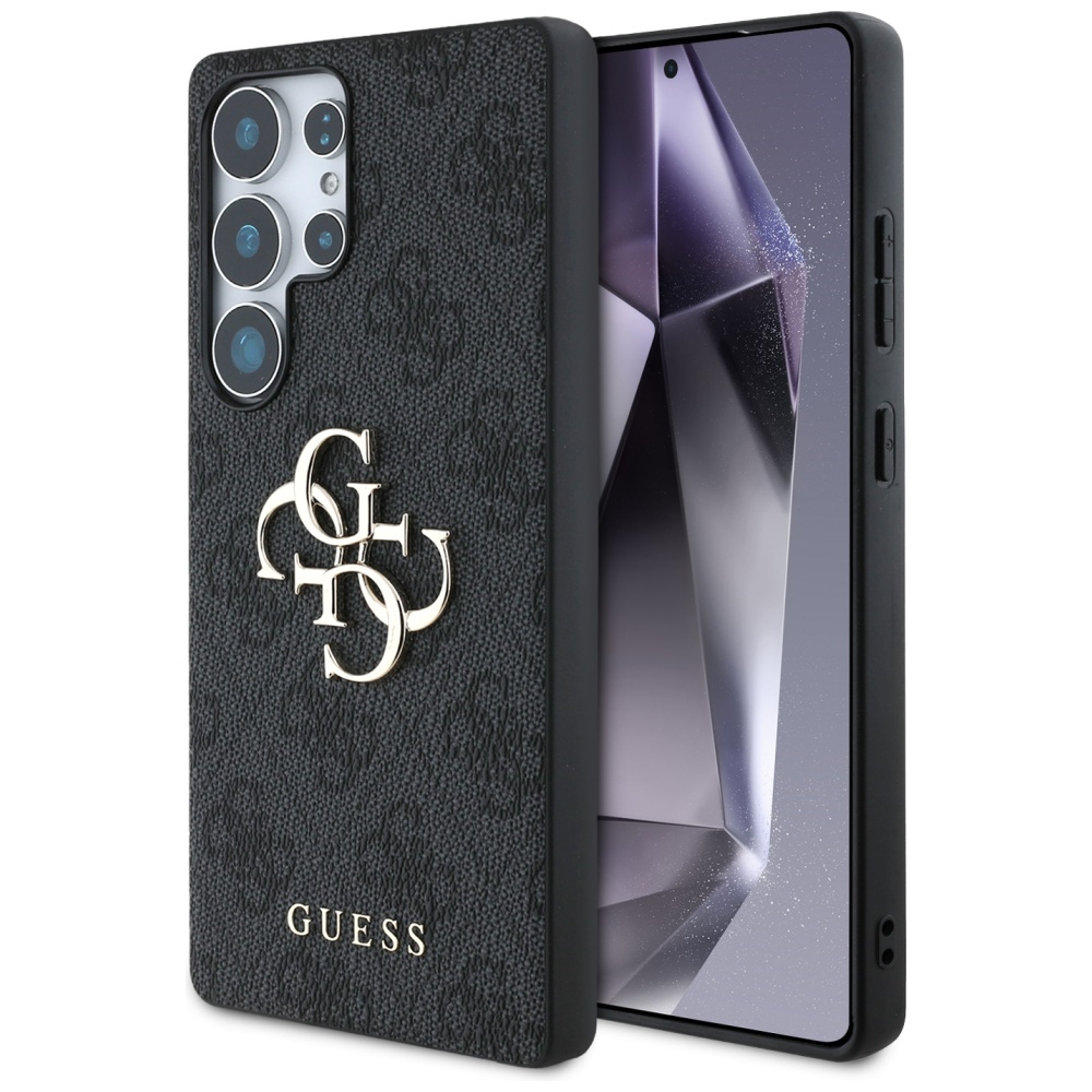 Guess Big 4G Logo Classic Logo dėklas telefonui Samsung Galaxy S25 Ultra juodas