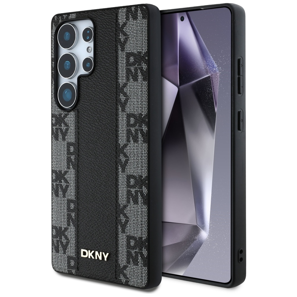 DKNY odinis languoto rašto magnetinis dėklas telefonui Samsung Galaxy S25 Ultra - juodas