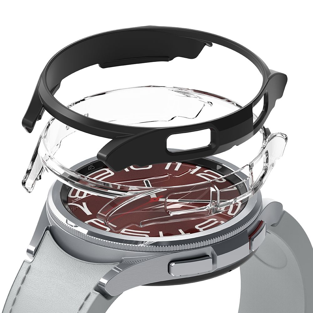 Ringke Slim 2 dalių dėklas Samsung Galaxy Watch 6 Classic 43mm - juodas ir skaidrus