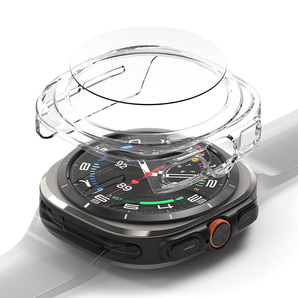 Ringke Slim ir grūdinto stiklo dėklas + stiklo rinkinys Samsung Galaxy Watch Ultra 47mm - skaidrus