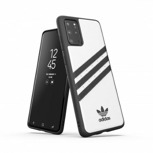 Adidas PU formuojamas dėklas Samsung Galaxy S20+ - baltas ir juodas