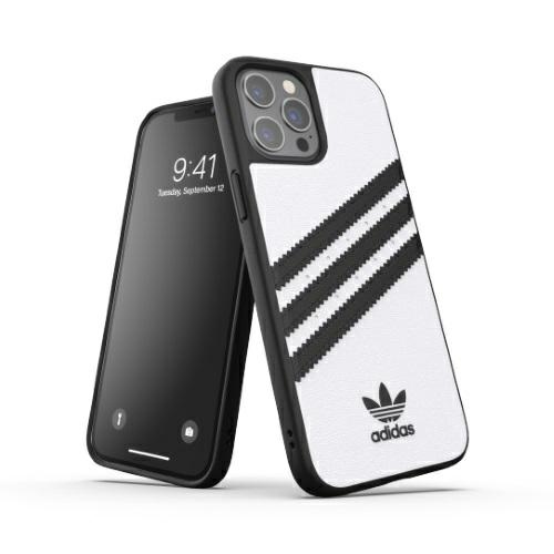 Adidas OR formuotas dėklas PU iPhone 12 Pro Max - balta/juoda