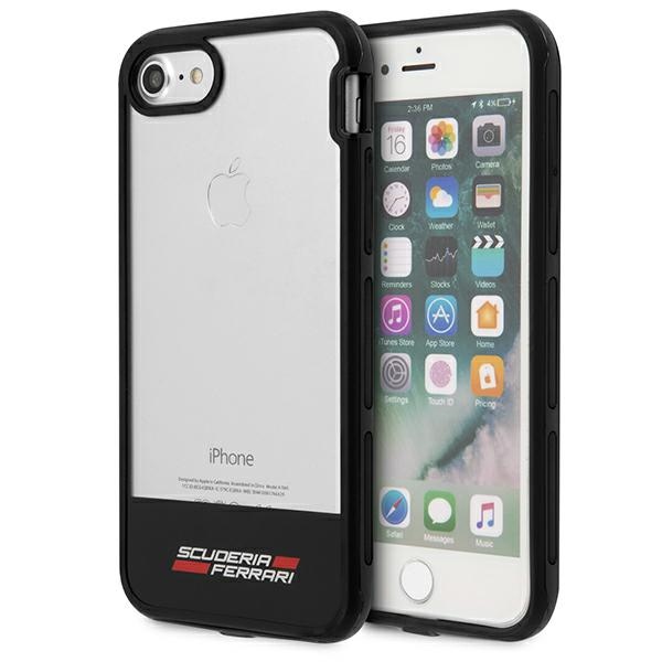 Ferrari Racing Shield dėklas telefonui iPhone 7 / 8 / SE 2020 / SE 2022 - Pusiau skaidrus