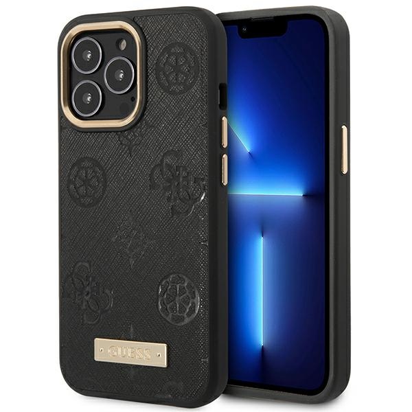 Guess Bijūnų Logotipas Plokštelė Magnetinis dėklas telefonui iPhone 14 Pro Max 6.7" - juodas