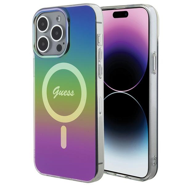 Guess IML Vaivorykštinis Magnetinis dėklas telefonui iPhone 15 Pro Max 6.7" - įvairiaspalvis