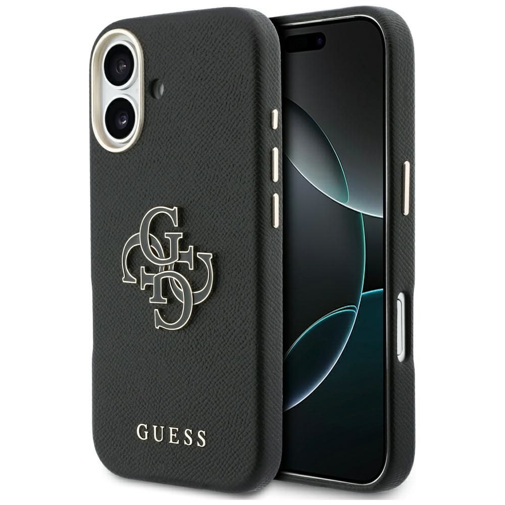 GUESS dėklas IPHONE 17 GUHCP17S5PS4RGGK (PU FW Resin Logo), juodos spalvos