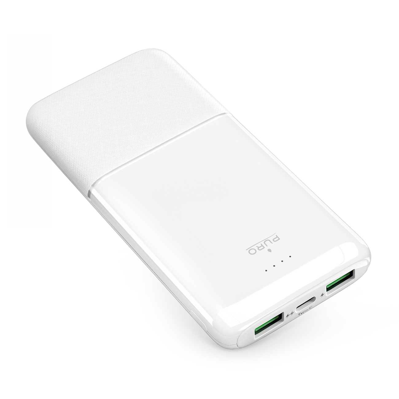 Išorinė baterija Puro DAILY 10 PLUS 10000mAh 2x USBA / 1x USB-C 22.5W - balta