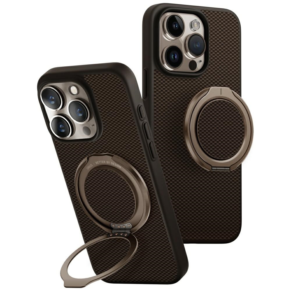 Uniq Keva Air Magclick krovimo dėklas telefonui iPhone 16 Pro - rudas