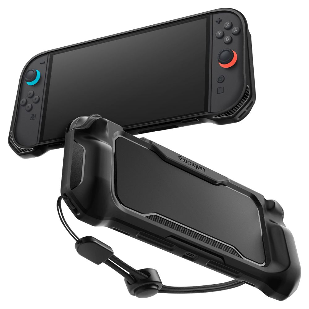Spigen Rugged Armor dėklas Nintendo Switch 2 – matinis juodas