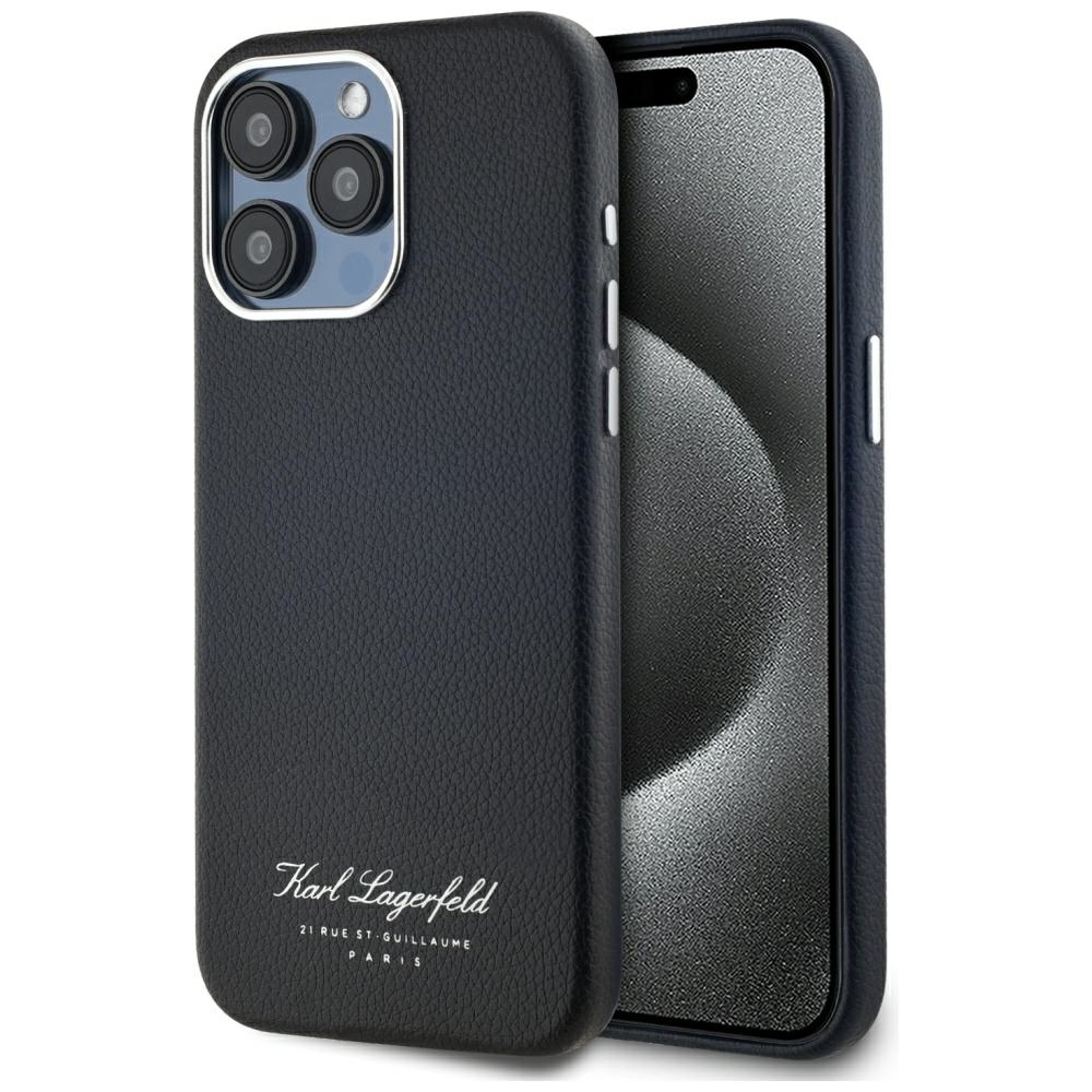 Karl Lagerfeld hotel RSG iPhone 15 Pro dėklas - juodas