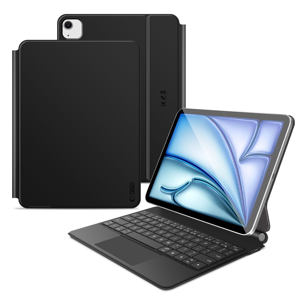 Tech-Protect Smartcase Magnetinis su klaviatūra iPad Air 10.9” 2020 / 2022 / iPad Air 11” 2024 / 2025 - Juodas