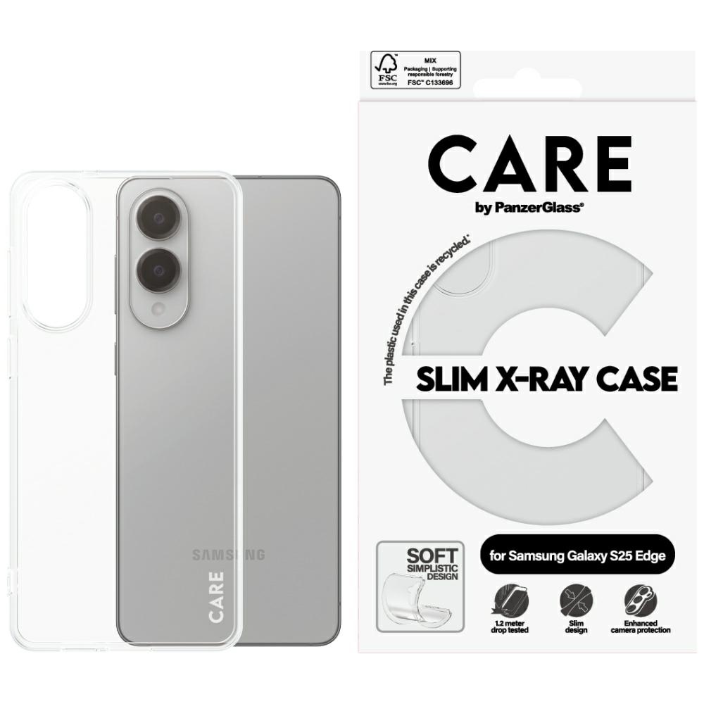 CARE by PanzerGlass Fashion X-Ray dėklas telefonui Samsung Galaxy S25 Edge – permatomas