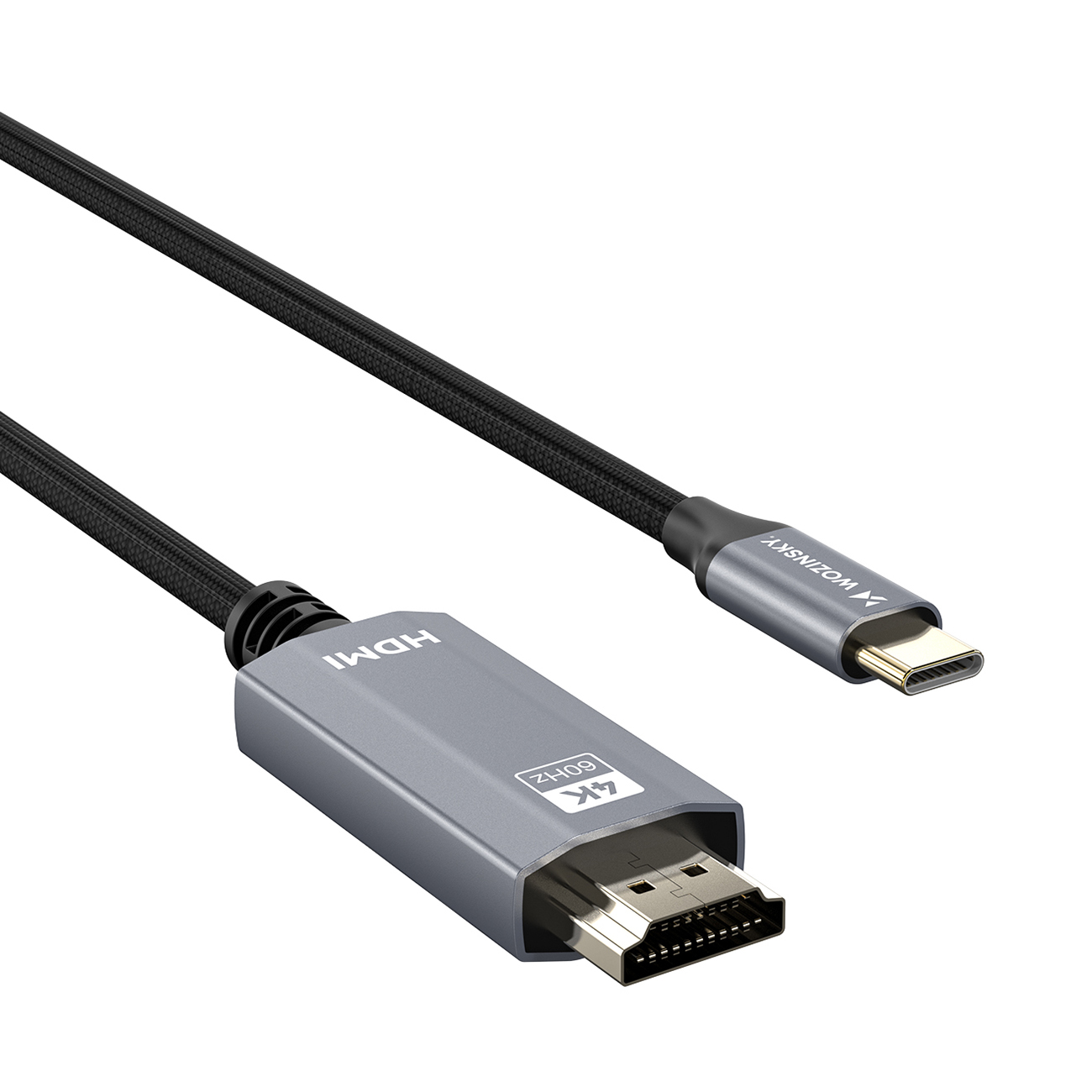 USB-C - HDMI kabelis Wozinsky (WCCH-01) 4K 60Hz 1.8M juodos spalvos