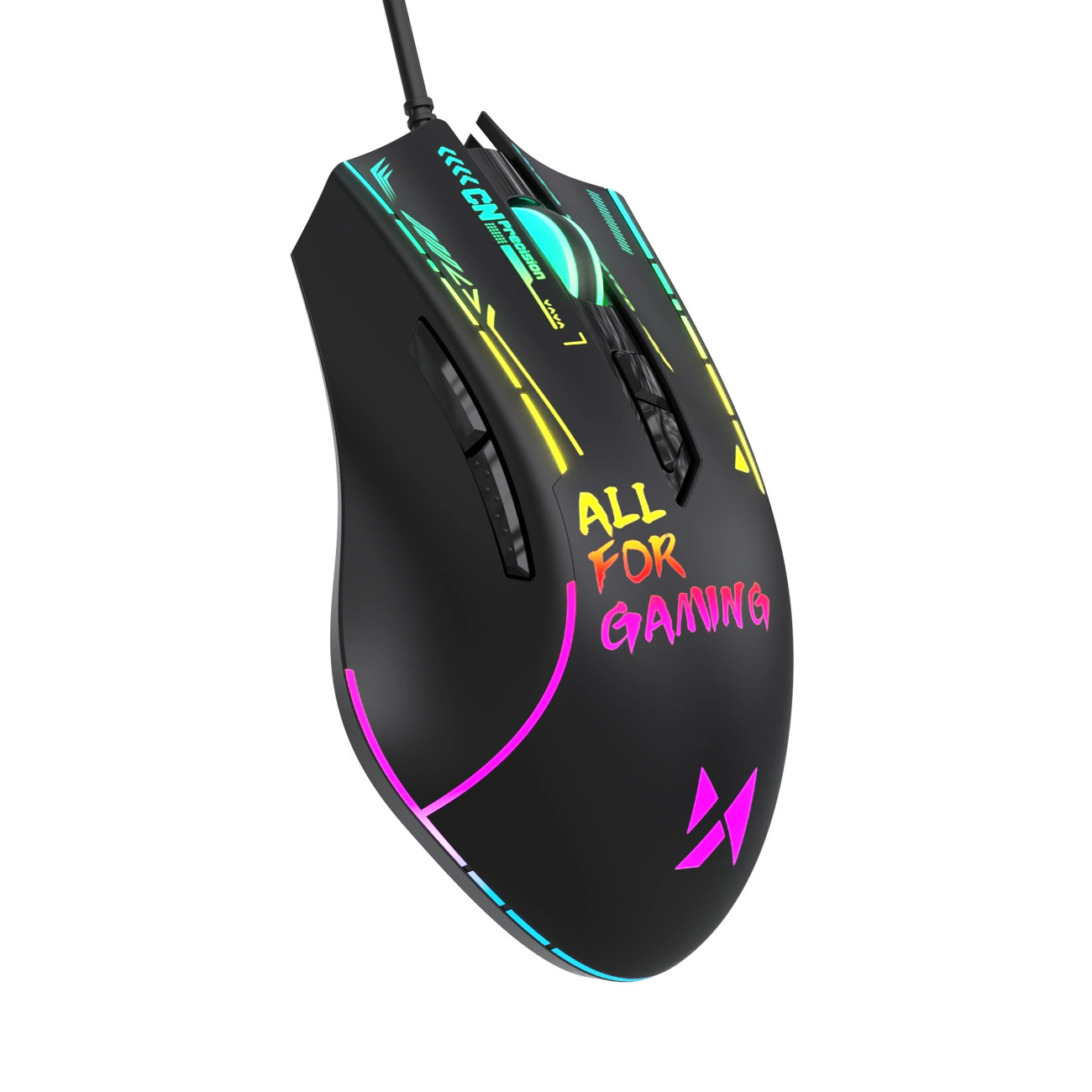 "Wozinsky WMGK-7200" laidinė optinė žaidimų pelė 7200 DPI - juoda