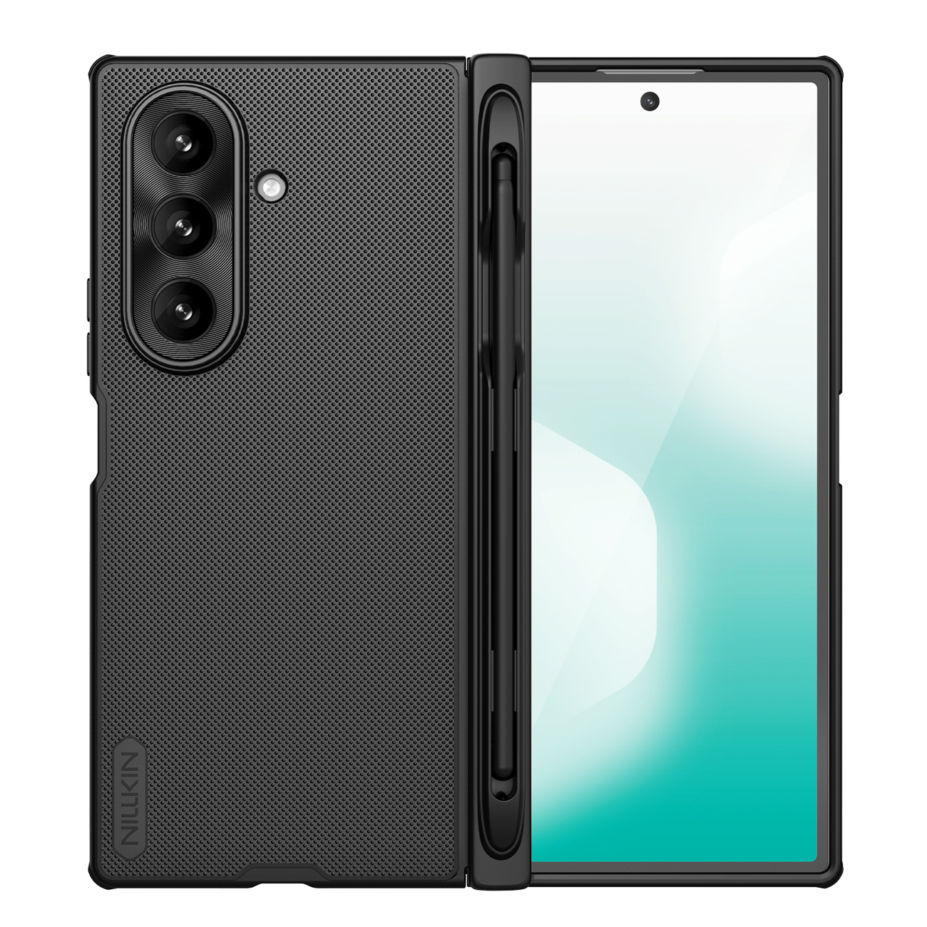 Nillkin Super Frosted Shield Fold Magnetic Case for Samsung Galaxy Z Fold 7, MagSafe Compatible, with S Pen Space - Black