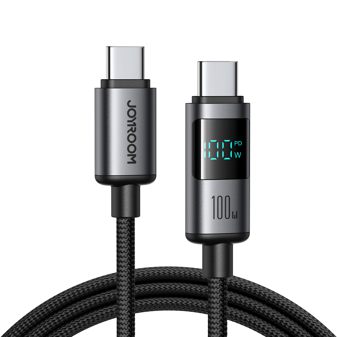 Joyroom S-A16 Pro Prism Series Кабель USB-C - USB-C 100W с цифровым дисплеем 1.2м - чёрный