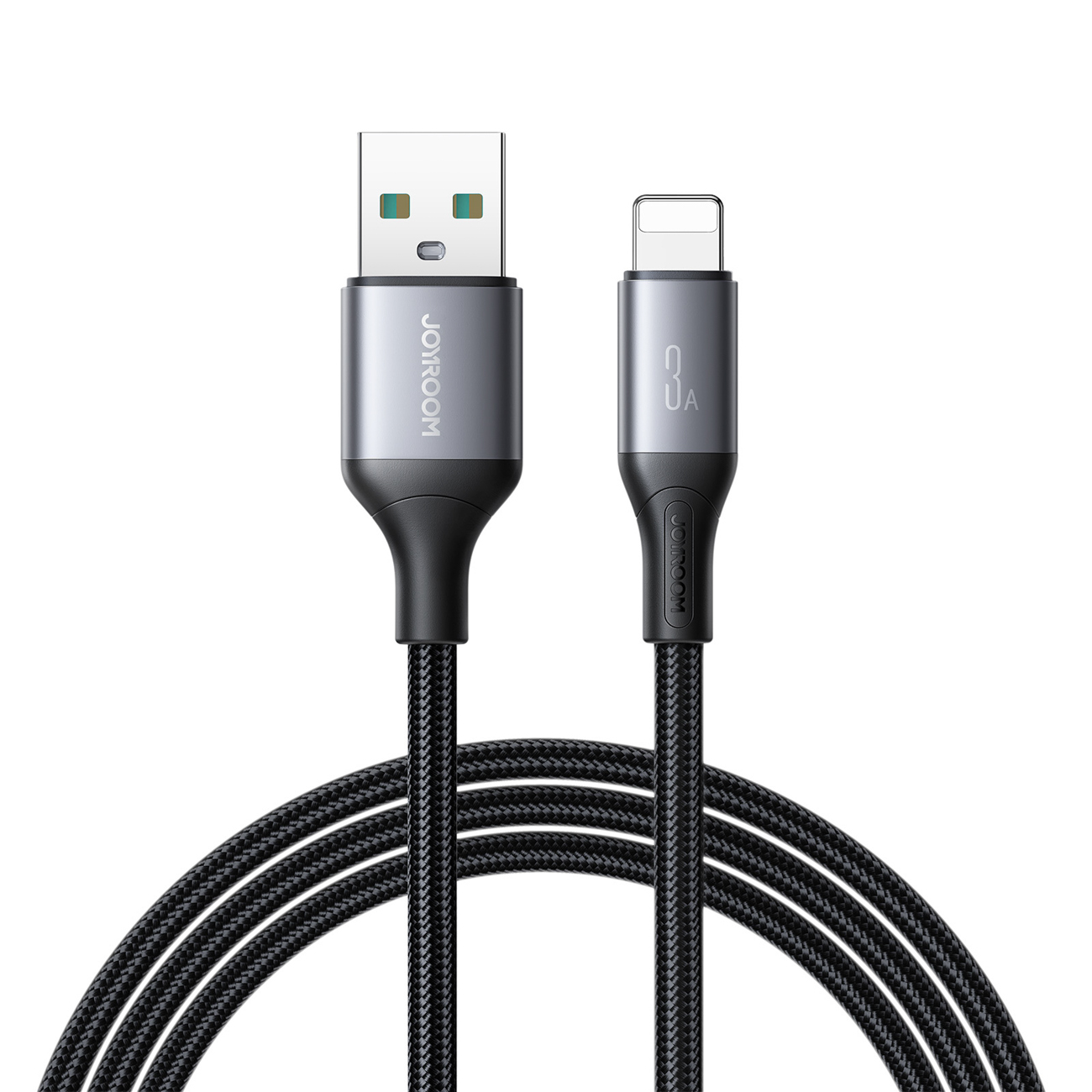 "Joyroom S-A28 Flash Series 3A USB-A - "Lightning" laidas 1 m - juodas